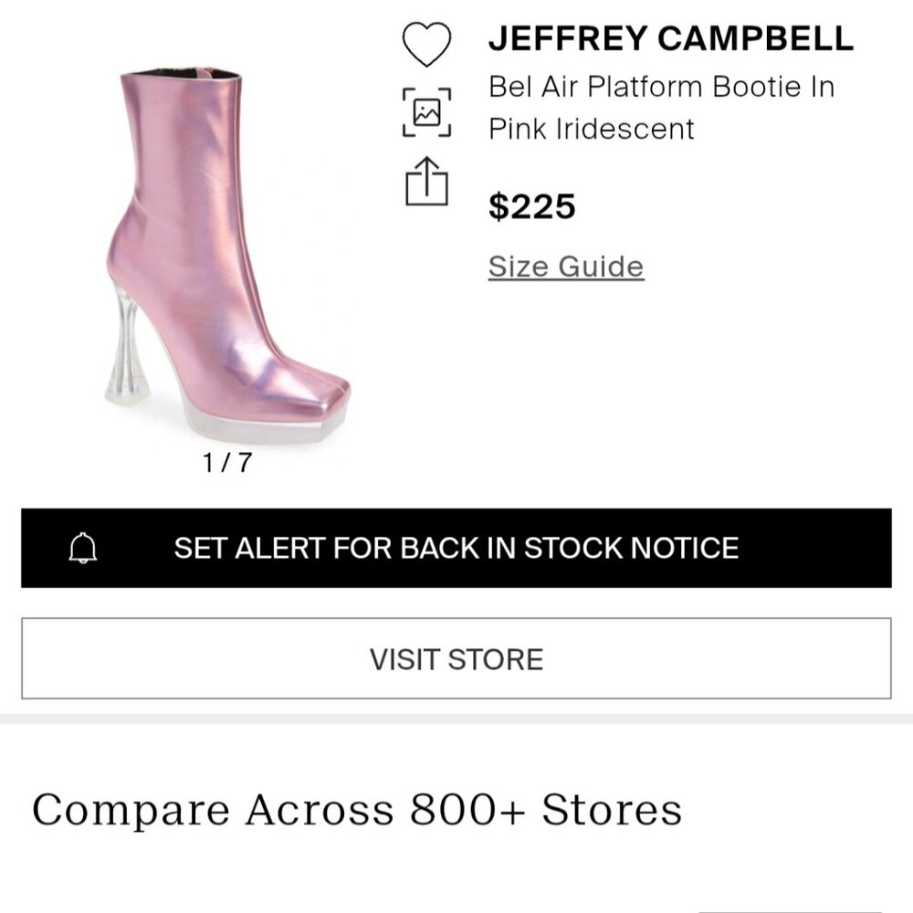 Jeffrey campbell metallic pink boots